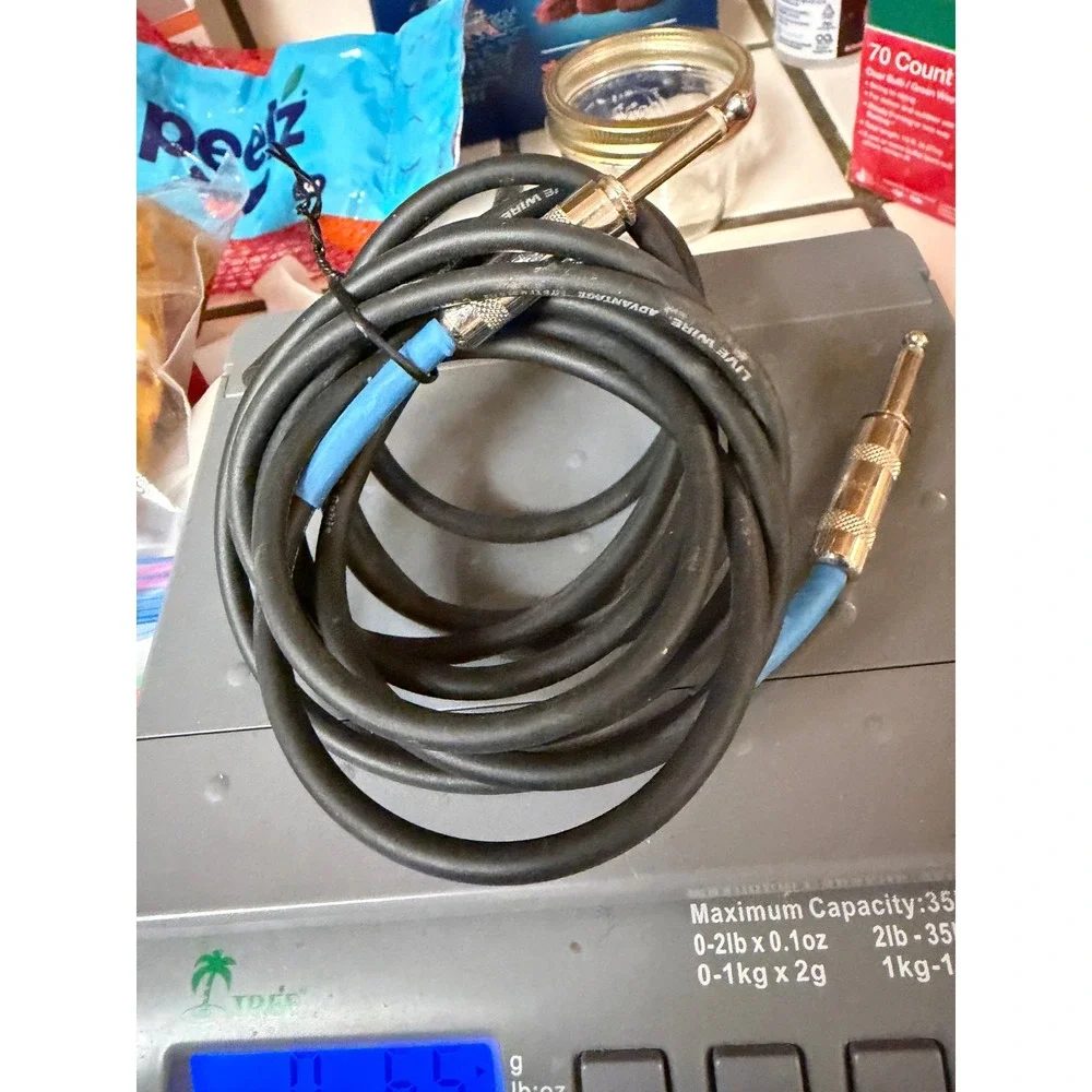 Live Wire Advantage 15 Foot Instrument Cable‎ TS to TS Black
